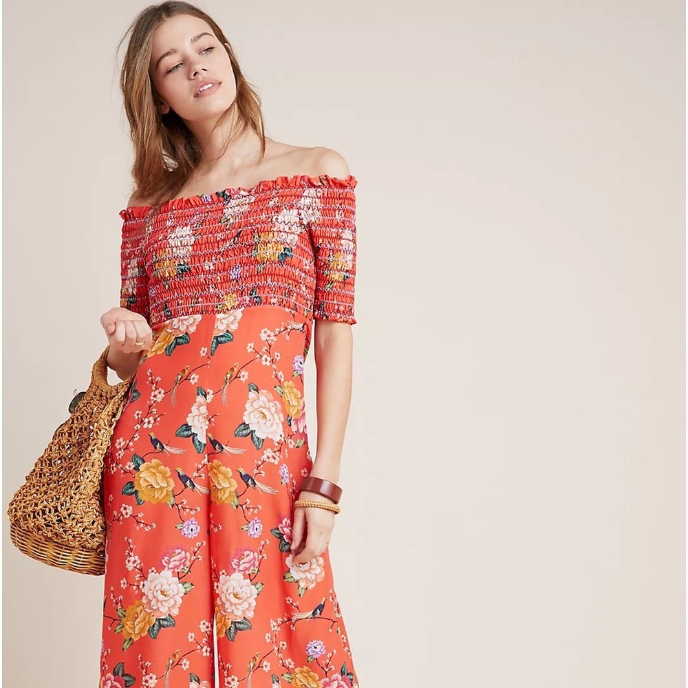 FARM Rio Paraiso Off-the-Shoulder Jumpsuit - Picture 2 of 8